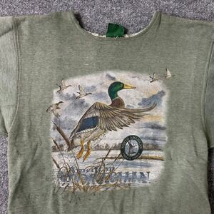 Danaggers Sweatshirt Mens Size Medium Green Graphic Mallard Duck Vintage